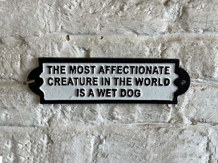 wet dog plaque